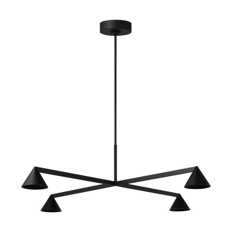 Midrand 4 - Light LED Chandelier, 9.1" H x 52" W x 52" D