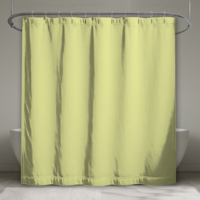 Solid Light Yellow Shower Curtains Extra Long