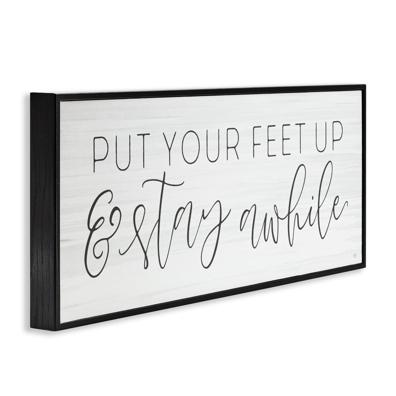 «Posez vos pieds», estampe numérique, design by Lux + Me Designs, H 10 po x l 24 po, Giclée encadrée noir minuit
