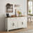 Farmhouse Sideboard With Adjustable Shelves And 2 Drawers For Kitchen-1996090278