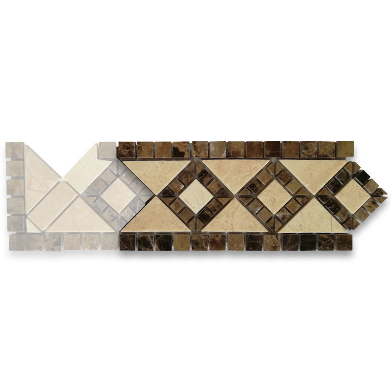 4 in. x 7.5 in. Marble Tile