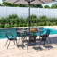Alfie-Jack 6 - Person Patio Dining Set with Rectangular Table-1684092224