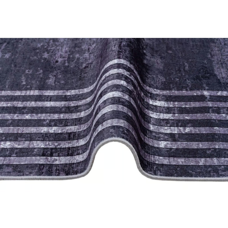 Tapis gris lavable Ariana, Rectangle 5 pi 11 po x 9 pi 2 po