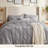 Bedsure Full Pintuck Bed-in-a-Bag- Gray Pinch Pleat Comforter with Sheets, Pillowcases & Shams-101518290-103425111