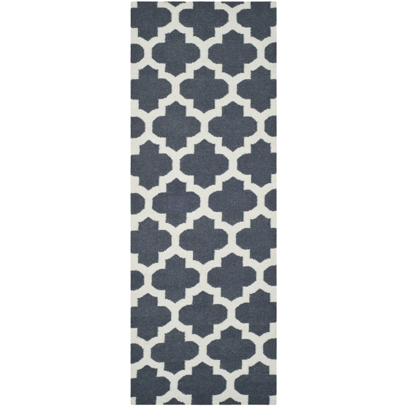 Valenzuela Geometric Wool Hand Woven Area Rug, Runner 76 x 213cm