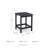 Zaire Rectangular Outdoor Side Table , 14.63'' in. W 18.75'' in. D