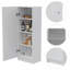 Garde-manger Della 60 avec comptoir, rangement fermé et ouvert - blanc-1762412606