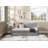 Upholstered and Tufted Daybed with Trundle, Designed as a Sofa Bed Features Buttons and Copper Nails on the Arms.-1946909793