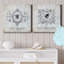 «Bee Happy», ensemble de 2 reproductions sur toiles tendues-1955799434