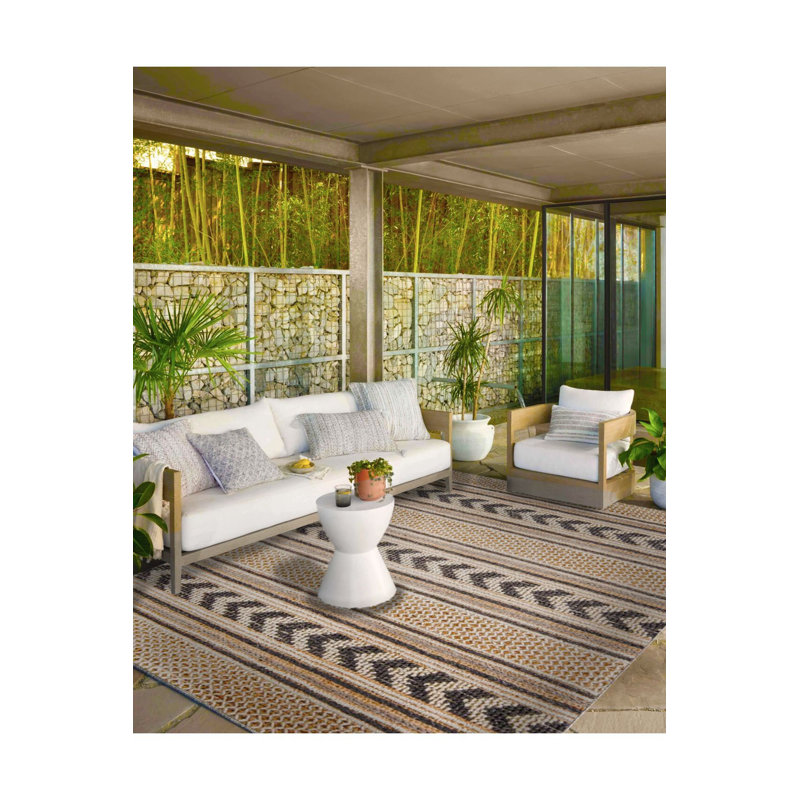 Tapis décoratif paille lavable à la machine, Sous-tapis carré 3 pi 3 po inclus