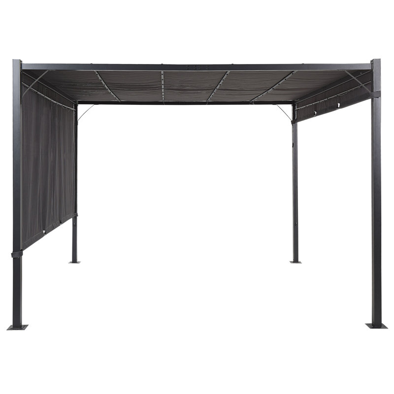 3.1 x 3.1m Steel Patio Gazebo, Dark Grey