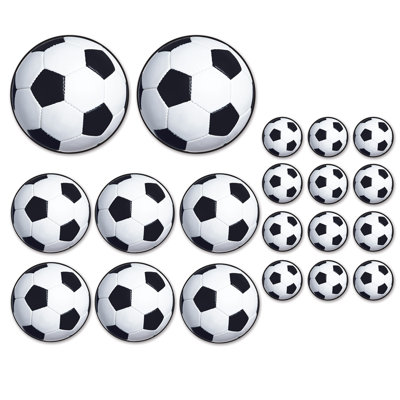 Découpes de ballons de soccer - Assortiment - paquet de 12