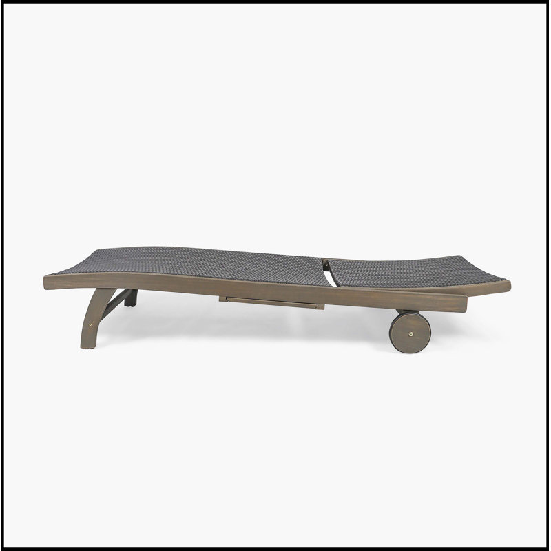 CHAISE Longe avec plateau escamotable