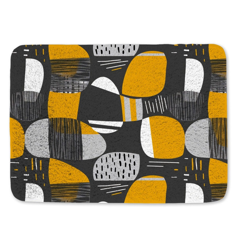 Tapis de bain en microfibre / microsuède Lamier, Simple - L 34 po x l 21 po