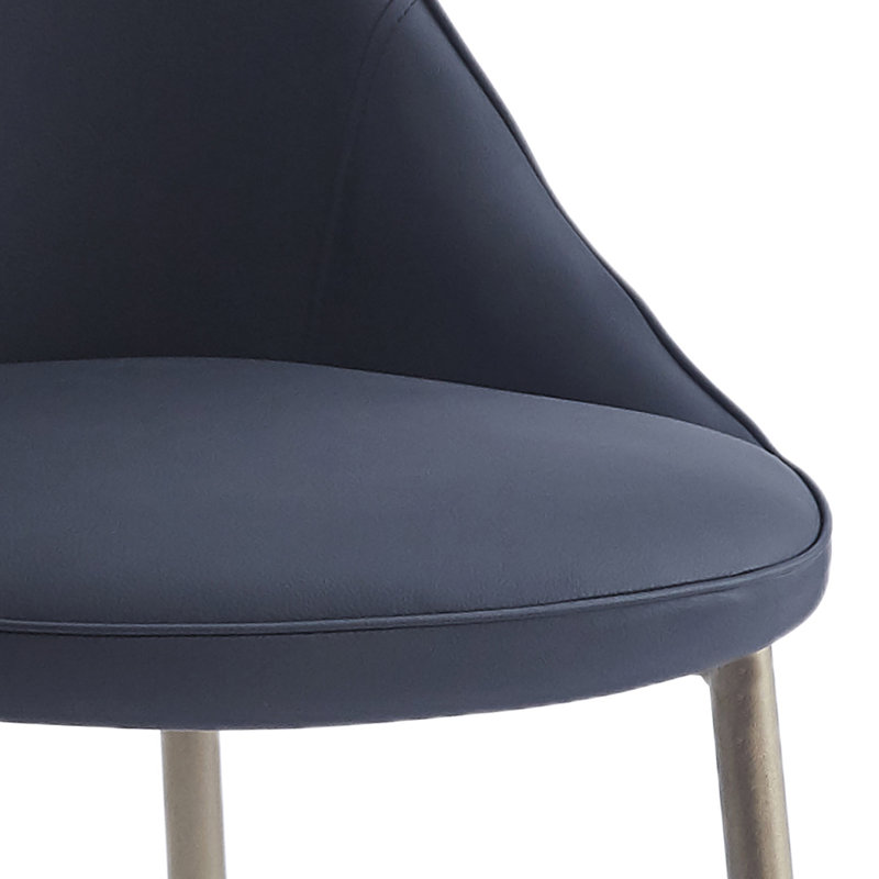 Chaise d'appoint en similicuir Barhorst, Noir, noir, noir, noir