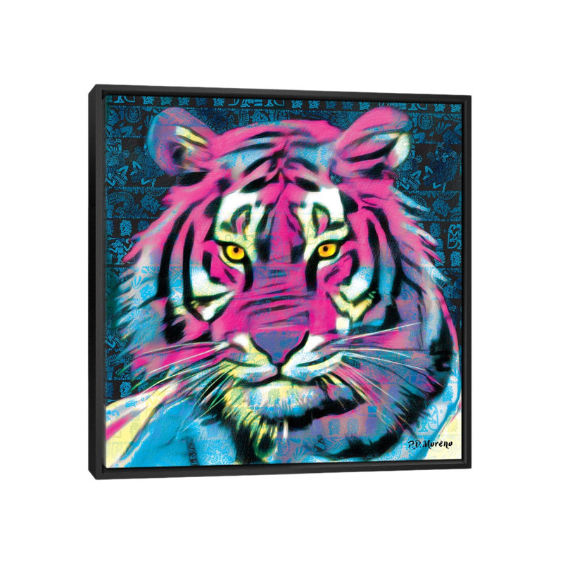 Tony by P.D. Moreno - Print on Canvas, 93.98 cm H x 93.98 cm W, Black Framed