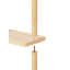 Portemanteau 71 po en bois d'hévéa massif, cintre à finition naturelle pour entrée, chambre à coucher et salon