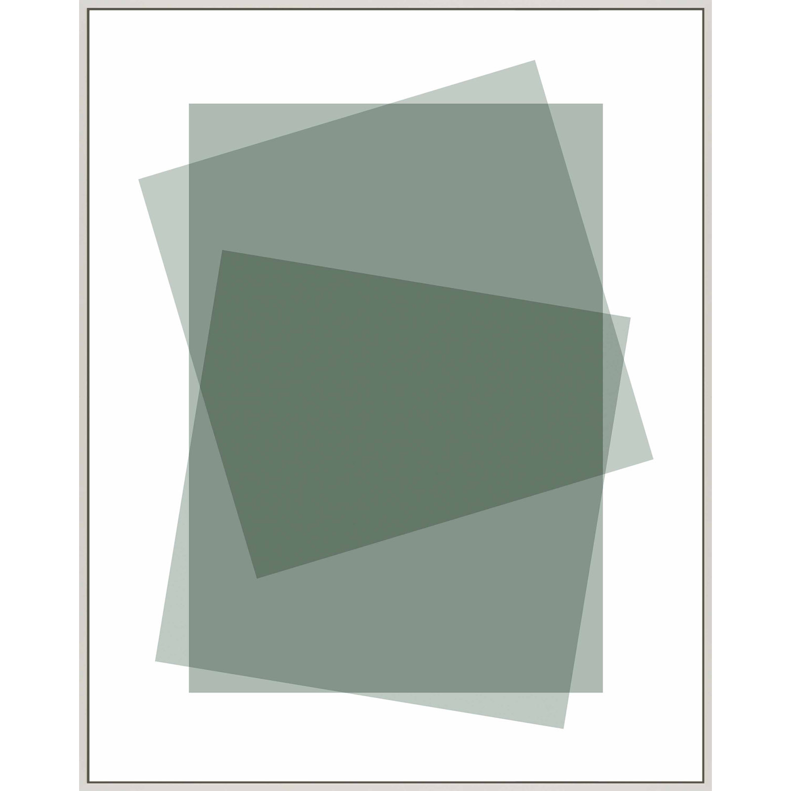 Kami "Sage" Print by Jacques Pilon, 20" H x 16" W, White Framed Canvas