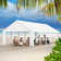 Tamijo 16 Ft. W X 32 Ft. D Canopy Tent With 5 Side Walls Heavy Duty Party Tents For Parties