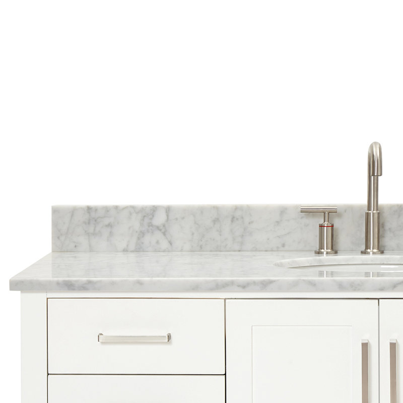 Magnolia Bath Vanity Rectangular Basin S061SCW2R, White, Oval, 55"