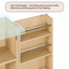 Armoire de rangement en bois cannelé de 72 po de hauteur avec portes, 6 tablettes de porte, organisateur, armoire polyvalente pour la cuisine, la salle à manger, l 30 po x P 15,75 po x H 72 po.-1082139744