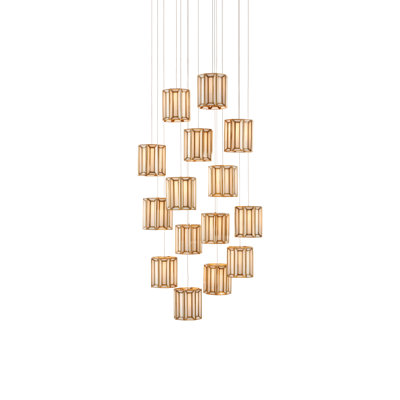 Luminaire suspendu rond à 15 lumières Daze