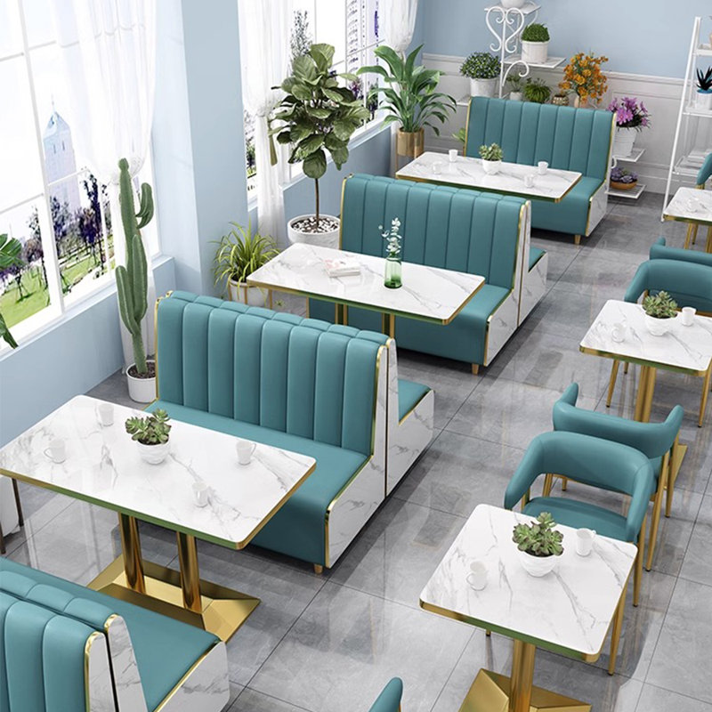Banc en simili-cuir, Bleu