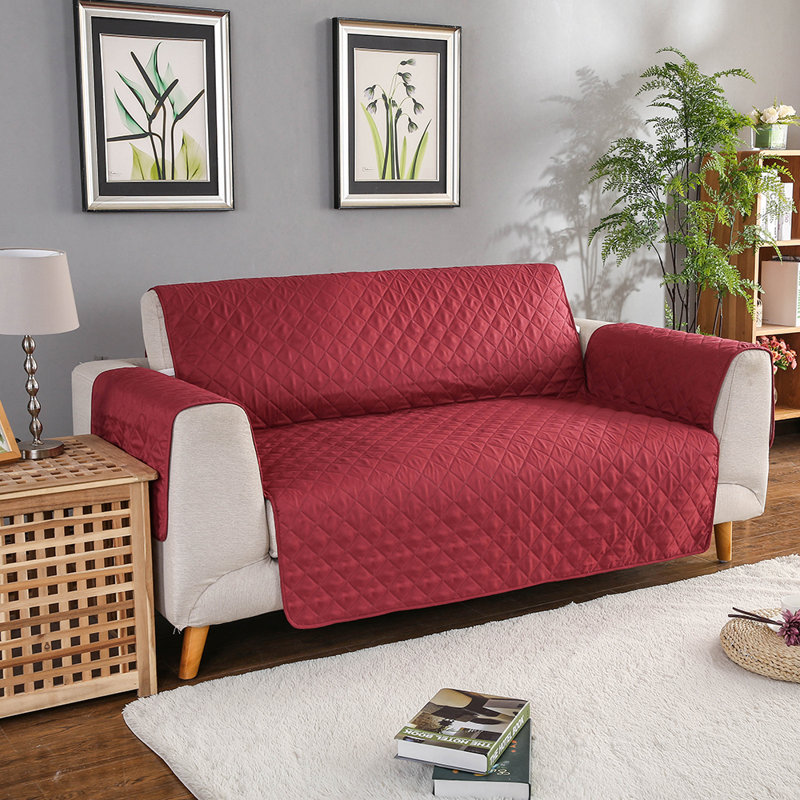 Housse pour canapé à coussins en T, Rouge