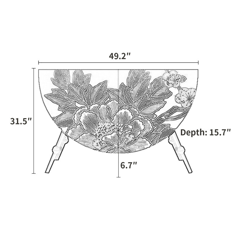 Armoire décorative haut de gamme en demi-cercle