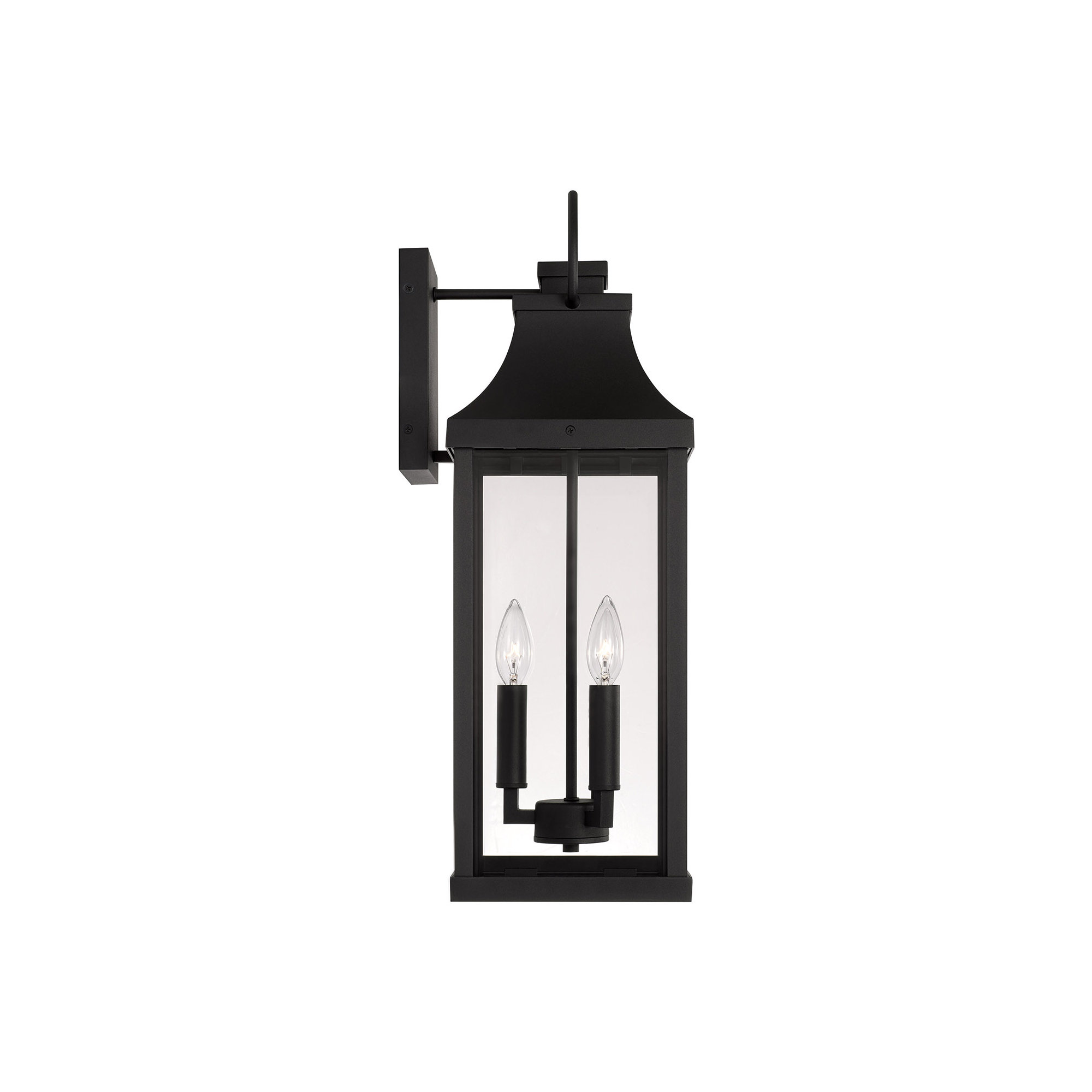 Caden 3 Light Outdoor Wall Light, Black