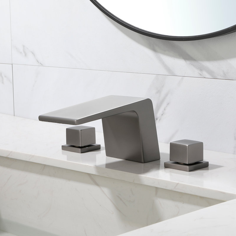 2-handle Bathroom Faucet, Gun Gray