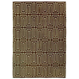 Geometric Flatweave Are Rug in Brown/Ivory