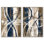 Ensemble de toiles « Abstract Blue Circles » – Ensemble de décorations murales modernes par Art Remedy, cadre noir, 10 x 15