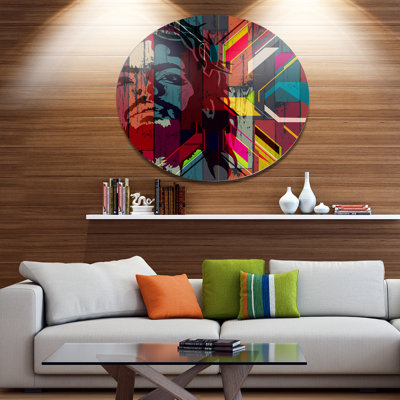 «Jesus over Abstract Wooden Design», reproduction de peinture à l'huile sur métal