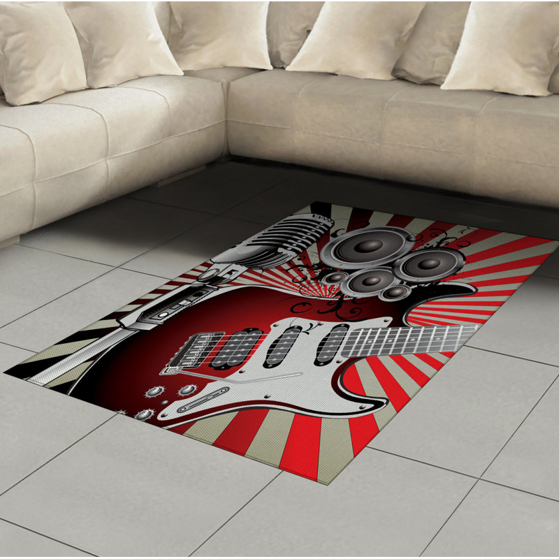 Tapis décoratif en fibre de polyester à haute densité, Rectangle— 4 pi x 5 pi 8 po