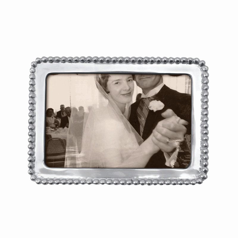 Classic Silver Beaded 4x6 Aluminum Frame