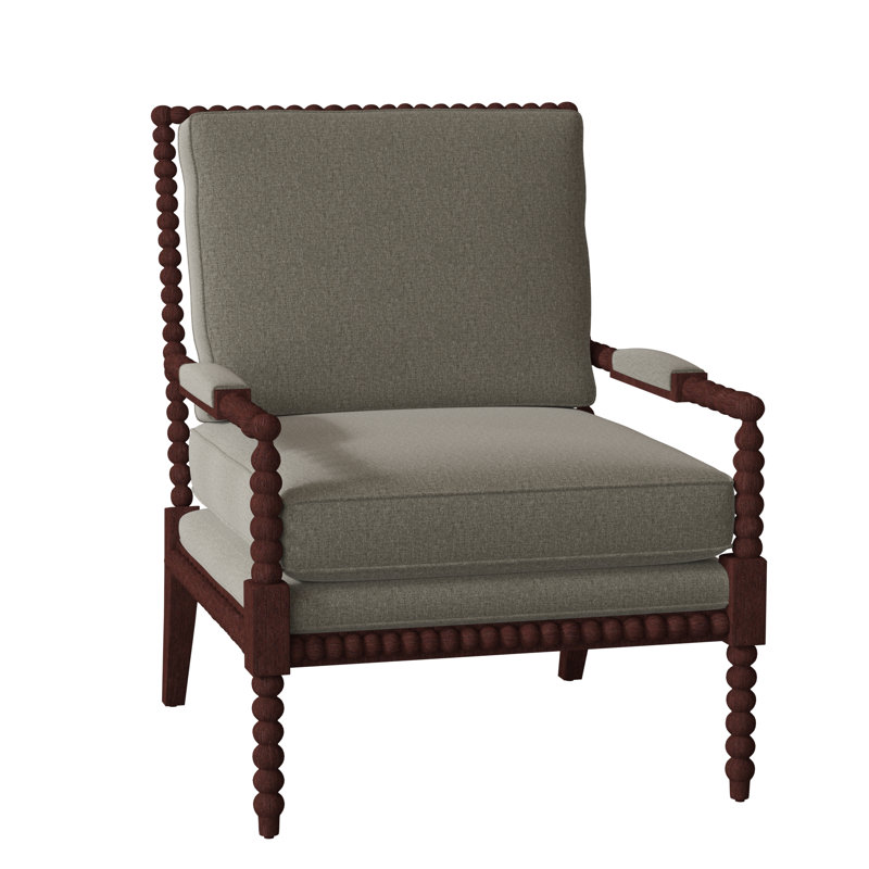 Paula Deen Home Upholstered Armchair, Craftwood 16 Gray Performance Chenille, Low Tide