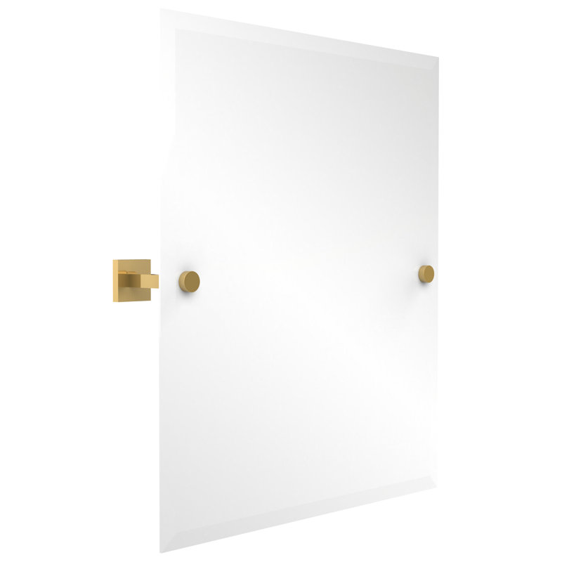 Haranu Wall Mirror with Shelves, Unlacquered Brass