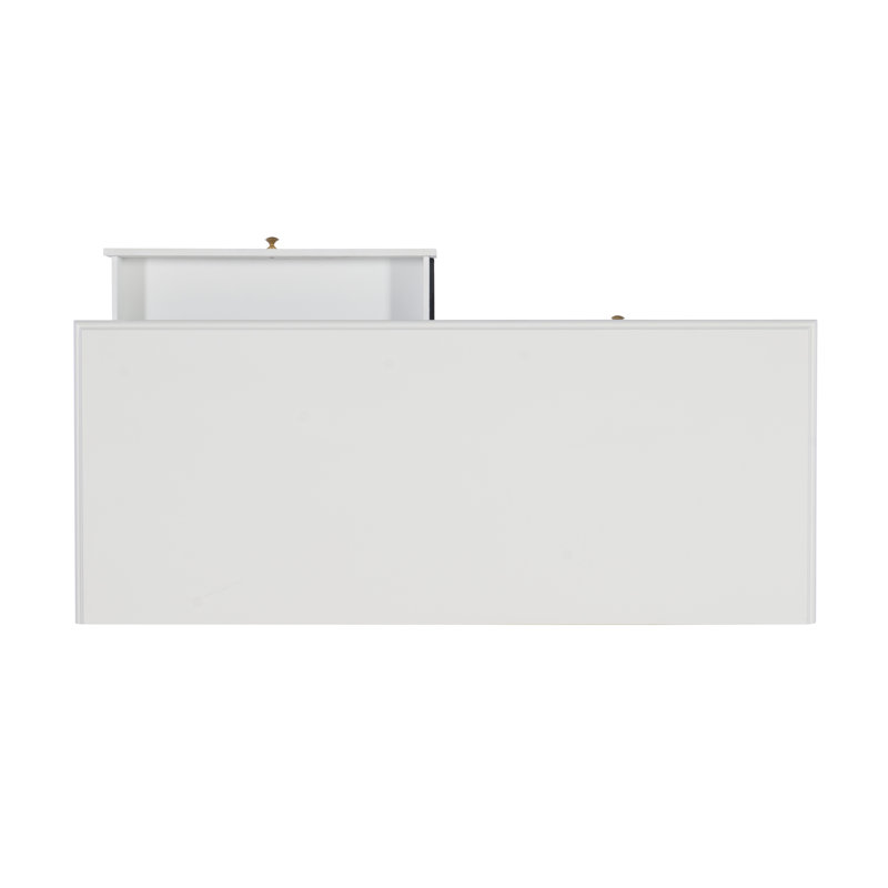 Bureau de 47,5 po avec deux tiroirs de rangement Abbeville, Blanc