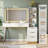  48" Vanity Desk with 35" Large Lighted Mirror, 5 Drawers & Shelves & Charging Station, White-807323512