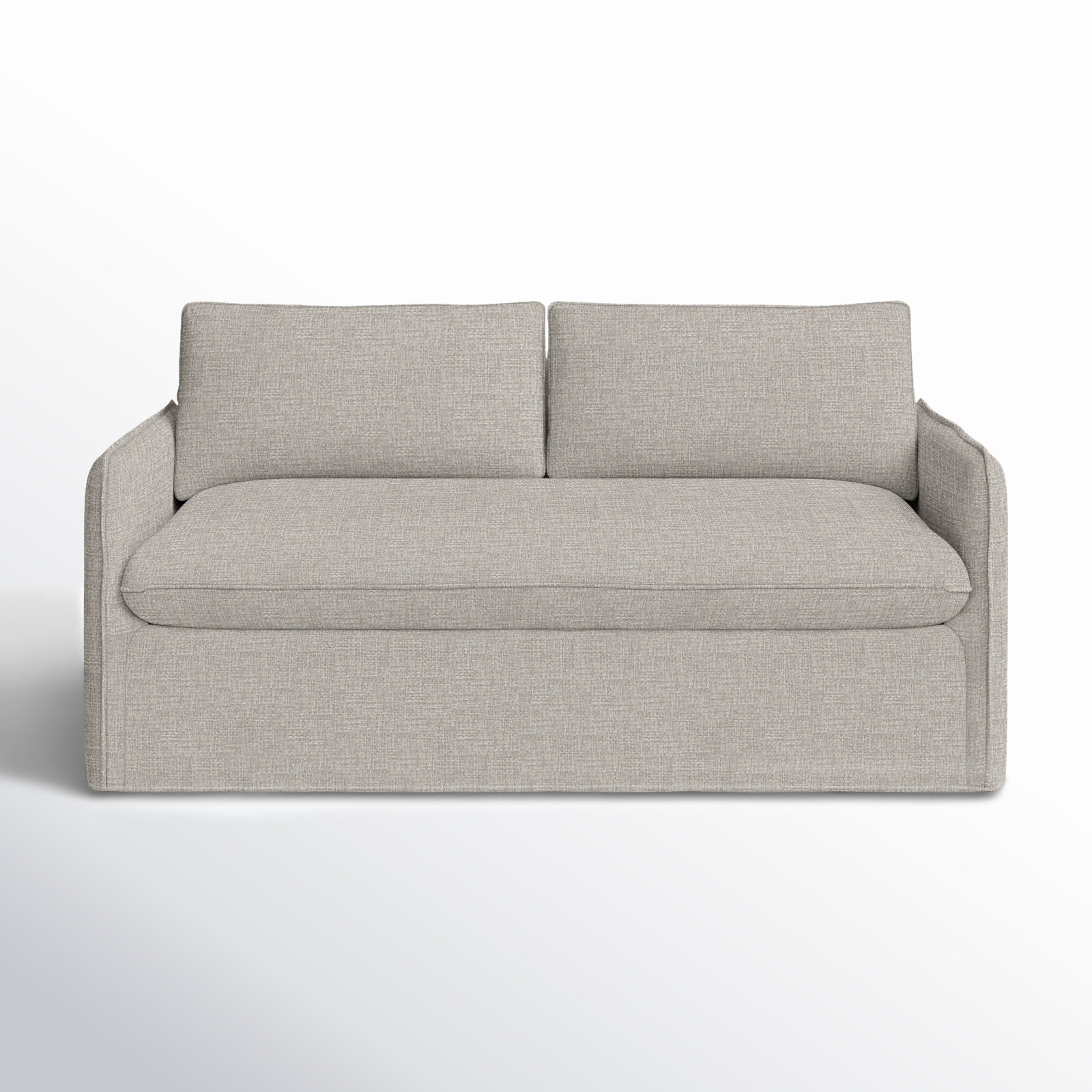Bellatrix 72'' Upholstered Loveseat, Drusky Ivory Sustain® Basketweave