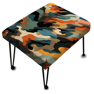 Tribal Camouflage Essence - Repose-pieds rectangulaire abstrait