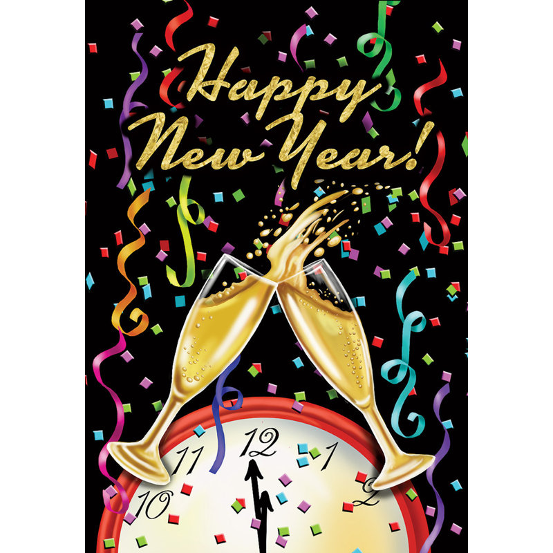 Drapeau de jardin «Happy New Year»