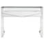 Bureau d'écriture à 2 tiroirs blanc et chrome 47,6 po