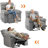 Ergonomic Recliner Chair with Massage & Heat, Wide Rocker, Remote Control for Living Room & Bedroom-1403789204