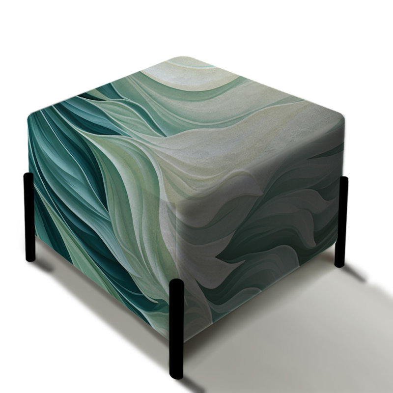 Seafoam Serenity Tropical - repose-pieds carré tropical