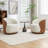 Stith Velvet Upholstered Swivel Barrel Chair-1880817593