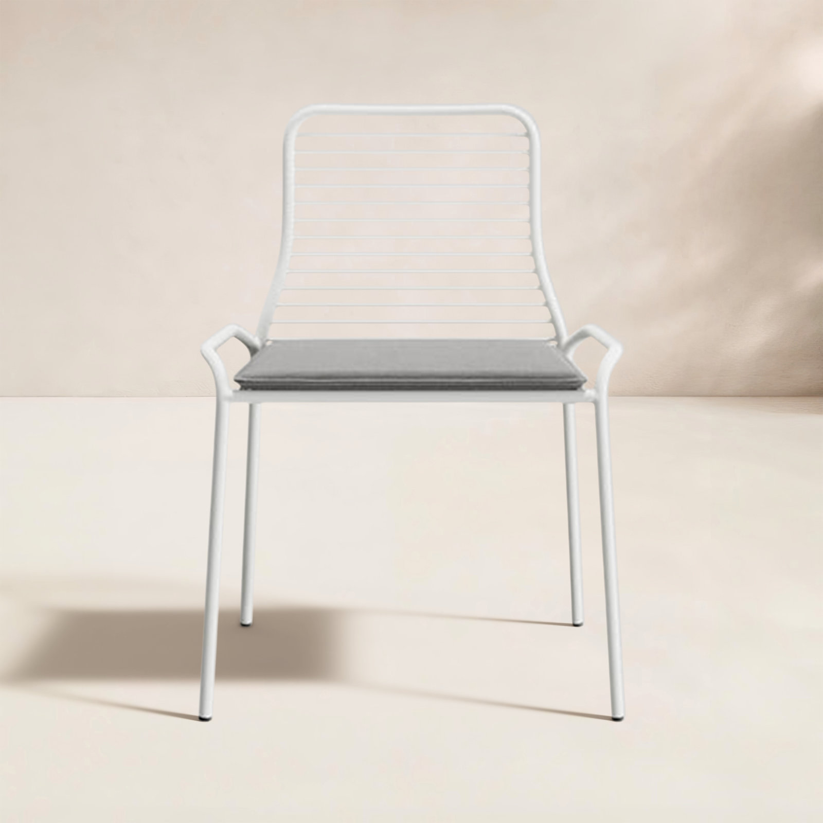 XY Stackable Sunbrella® Patio Side Chair, White