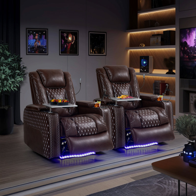 Fauteuils de cinéma inclinables, Brun