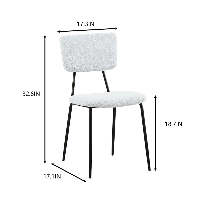 Chaise d'appoint Mardene, Blanc